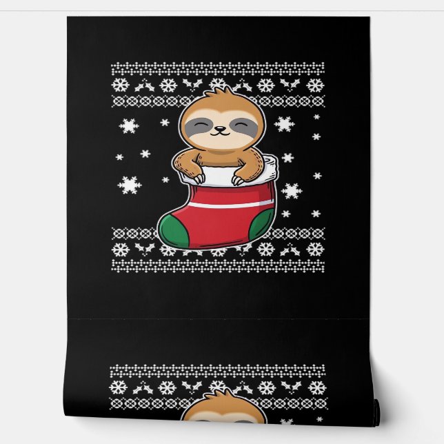 Christmas Sloth Classic T-Shirt Wallpaper (Unrolling)