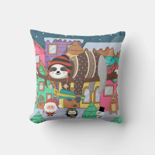 Christmas Sloth Cushion