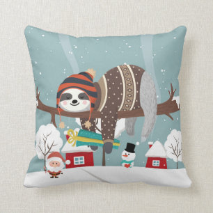 Christmas Sloth Cushion