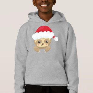 Christmas Sloth, Cute Sloth, Santa Hat, Xmas