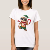 Christmas Sloth Elf Peppermint Candy Cane Shirt Gi