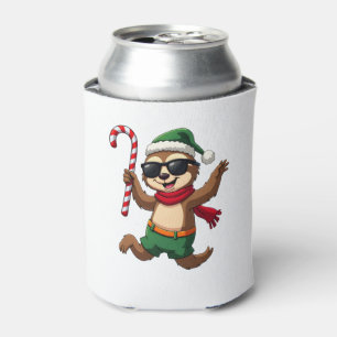 Christmas Sloth Elf Peppermint Candy Cane Shirt Gi Can Cooler