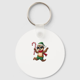Christmas Sloth Elf Peppermint Candy Cane Shirt Gi Key Ring