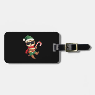 Christmas Sloth Elf Peppermint Candy Cane Shirt Gi Luggage Tag