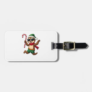 Christmas Sloth Elf Peppermint Candy Cane Shirt Gi Luggage Tag