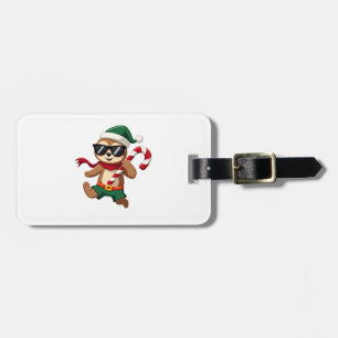 Christmas Sloth Elf Peppermint Candy Cane Shirt Gi Luggage Tag