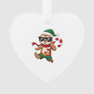 Christmas Sloth Elf Peppermint Candy Cane Shirt Gi Ornament