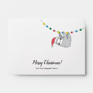 Christmas Sloth Envelope