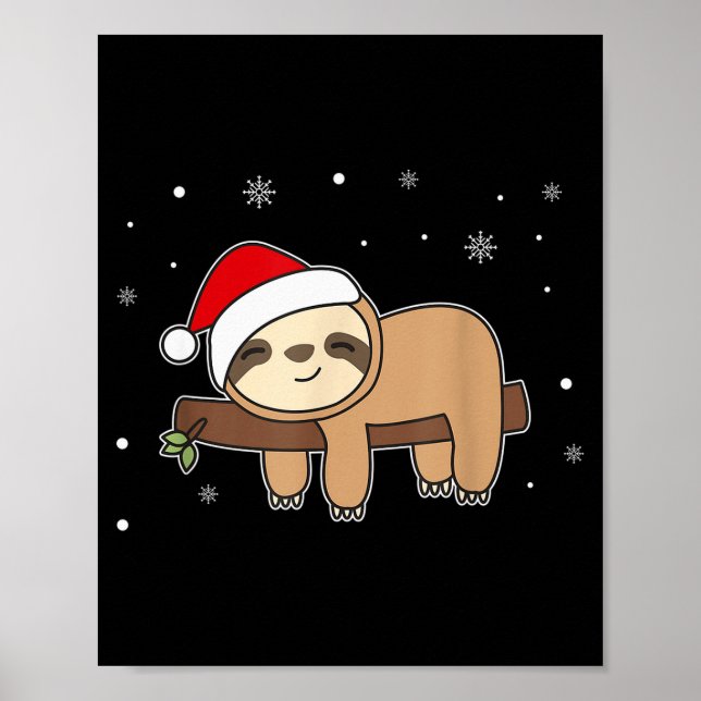 Christmas Sloth For Christmas Sweet Sloths  Poster (Front)