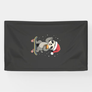 CHRISTMAS SLOTH Funny Christmas Skateboard Sloth ( Banner