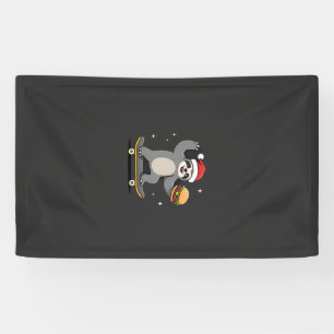 CHRISTMAS SLOTH Funny Christmas Skateboard Sloth ( Banner