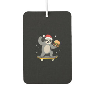 CHRISTMAS SLOTH Funny Christmas Skateboard Sloth ( Car Air Freshener