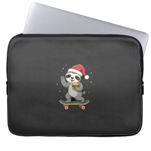 CHRISTMAS SLOTH Funny Christmas Skateboard Sloth ( Laptop Sleeve