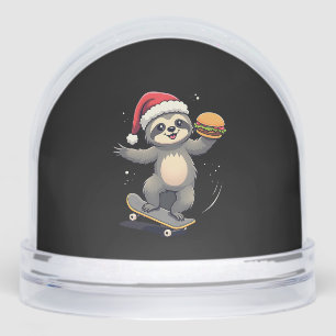 CHRISTMAS SLOTH Funny Christmas Skateboard Sloth ( Snowglobe