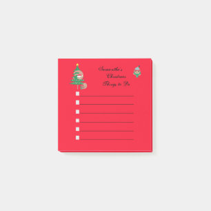 Christmas Sloth Holiday Personalised Check List Post-it Notes