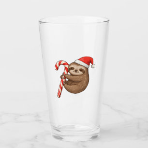 Christmas Sloth Hugging Candy Cane Classic T-Shirt Glass
