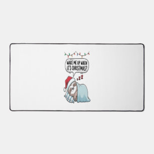 Christmas Sloth Sleeping Holiday Desk Mat