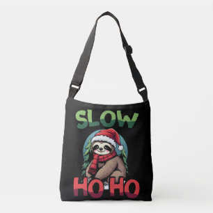 Christmas Sloth Slow Ho Ho Festive Holiday Design Crossbody Bag