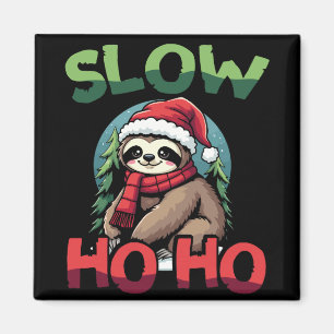 Christmas Sloth  Slow Ho Ho Festive Holiday Design Magnet