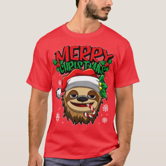 Christmas Sloth Sweet Christmas Animals Lazy T-Shirt