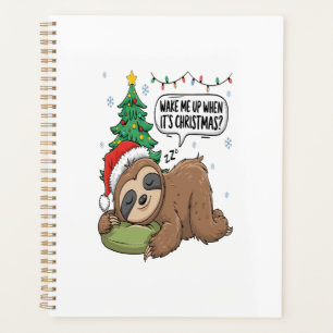 Christmas Sloth Wake Me Up Holiday Nap Planner