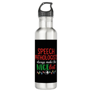Christmas SLP speech pathologist 710 Ml Water Bottle