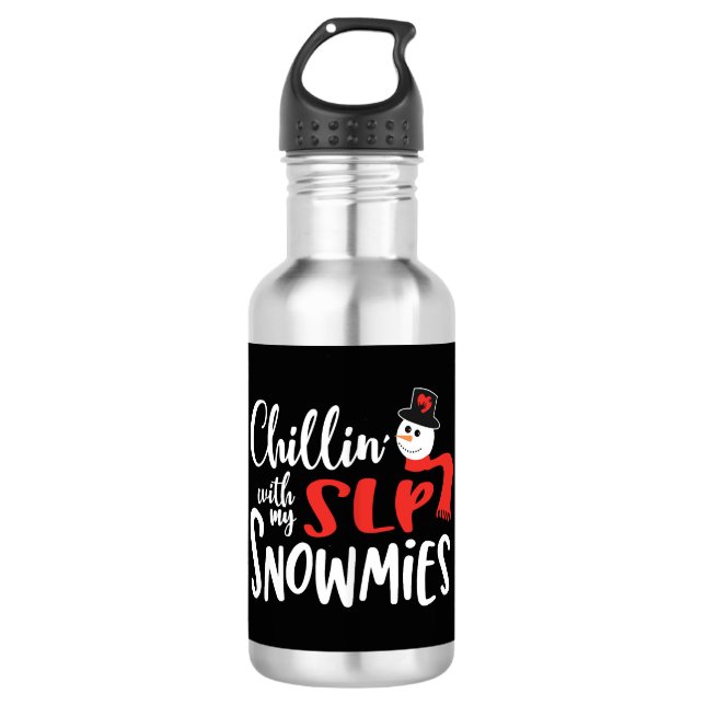 Christmas SLP speech pathologist   710 Ml Water Bottle (Front)