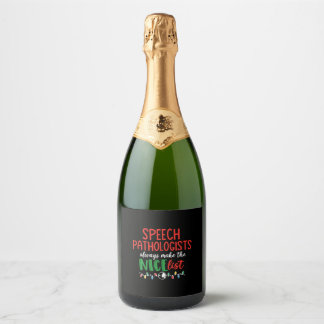 Christmas SLP speech pathologist Sparkling Wine Label
