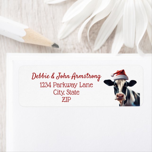 Christmas Small Business Holstein Santa Cow Dairy (Insitu)