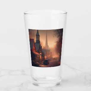 Christmas Small Town 4 Glass
