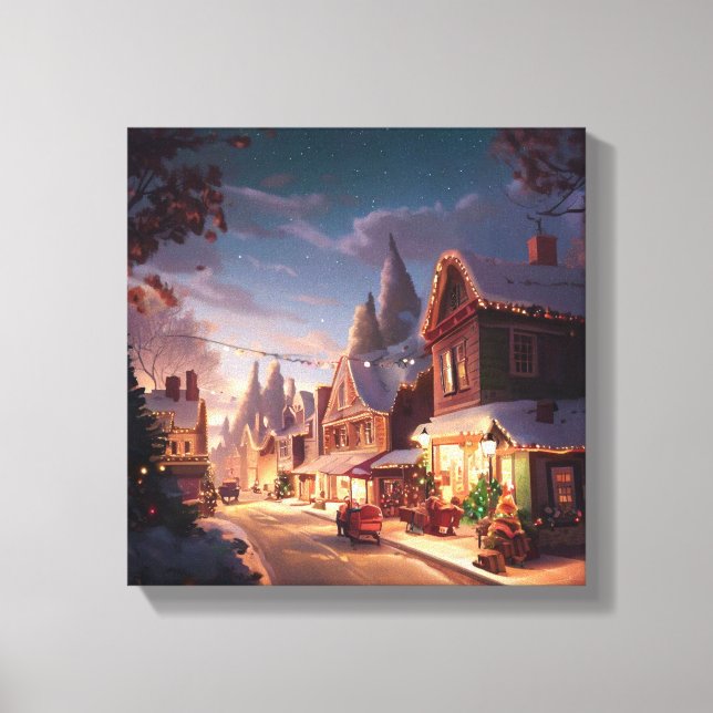 Christmas Small Town 5 Canvas Print (Front)