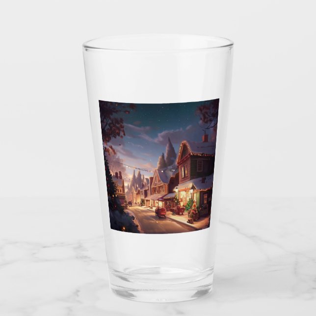 Christmas Small Town 5 Glass (Front)