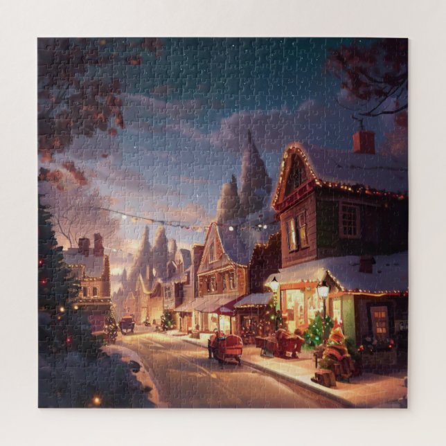 Christmas Small Town (5) Jigsaw Puzzle (Vertical)