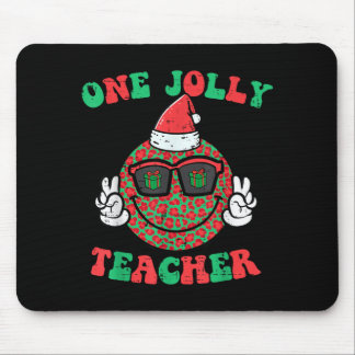 Christmas Smile Peace Jolly Teacher Retro Xmas Mouse Mat