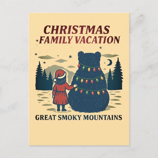 Christmas Smoky Mountains National Park Vacation Holiday Postcard (Front)