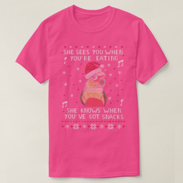 Christmas Snack Female Pineapple conure T-Shirt (Design Front)