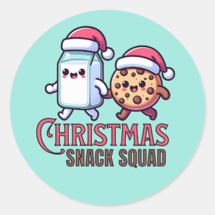 Christmas Snack Squad Milk and Cookie Stickers