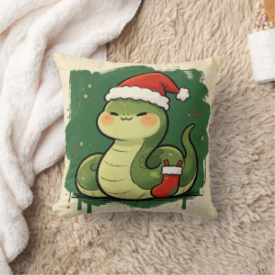 Christmas Snake Chinese Zodiac Cushion