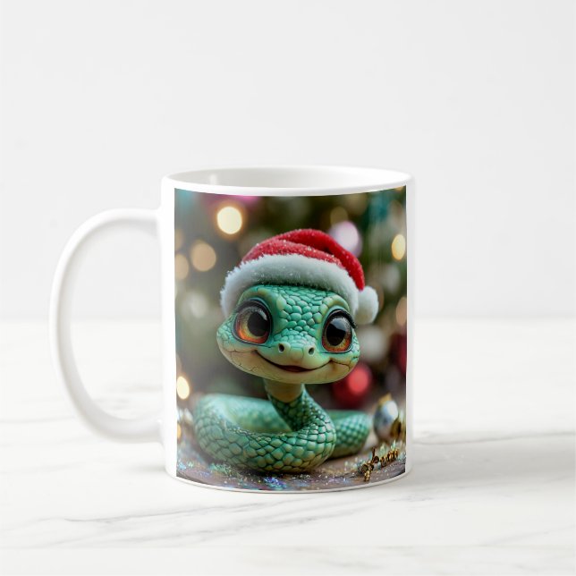 Christmas snake coffee mug (Left)