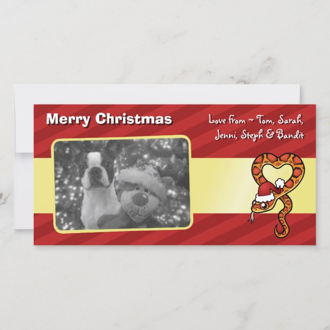 Christmas Snake Holiday Card (Front)