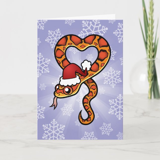 Christmas Snake Holiday Card (Front)