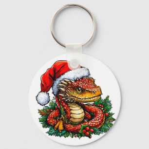 Christmas snake key ring