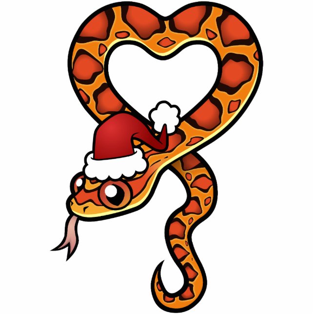 Christmas Snake Photo Sculpture Decoration (Front)