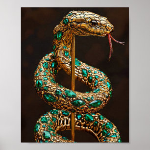 Christmas snake poster