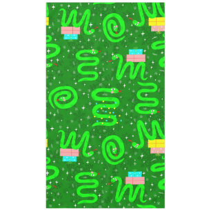 christmas snakes xmas lights snowflakes green  tablecloth