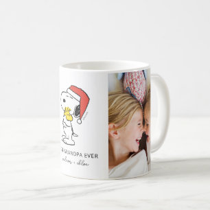 Christmas Snoopy & Woodstock Best Grandpa Photo Coffee Mug
