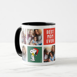Christmas Snoopy & Woodstock   Best Mum - Collage Mug