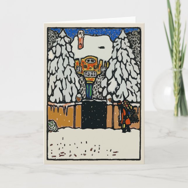 Christmas Snow, add text Holiday Card (Front)