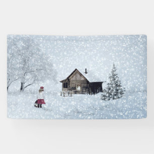 Christmas Snow at the Cabin Banner