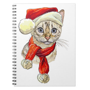 Christmas Snow Bengal Cat T-Shirt Baby Blanket Notebook